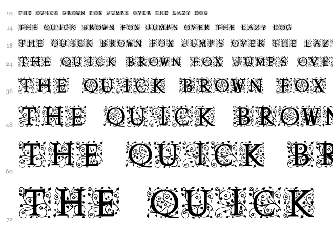 Anabel font waterfall
